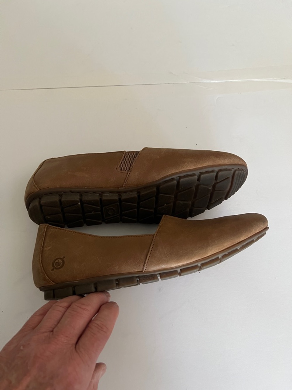 Born Tan Slip-On Leather Flats - Picture 3 of 7